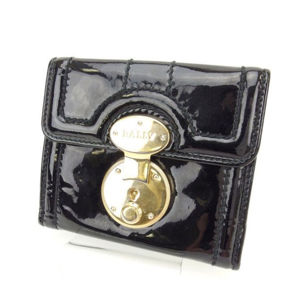 Bally Wallet Purse Folding wallet Black Woman Authentic Used - Picture 1 of 5